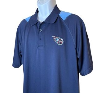 NFL Tennesse Titans Polo Shirt Men's‎ XL Short Sleeve Blue Football Nashville
